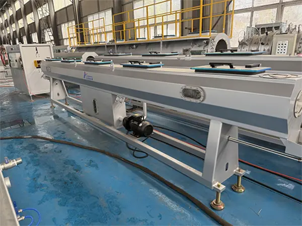 Successful trial of 16-110mm PE pipe machine