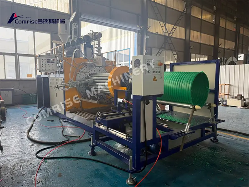 Comrise Large Diameter Solid Wall Wrapped Pipe Production Line Successfully Tested