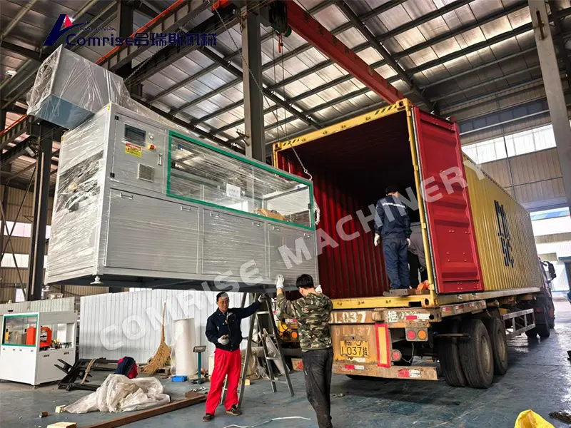 Comrise is experiencing a surge in shipments, with multiple units of pipe machine currently being loading